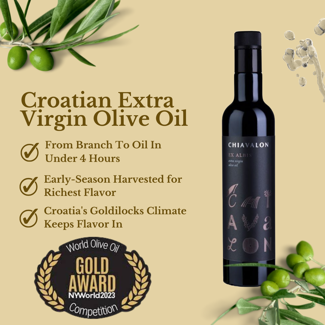 Croatian Extra Virgin Olive Oil | Chiavalon Ex Albis | High Polyphenol Olive Oil