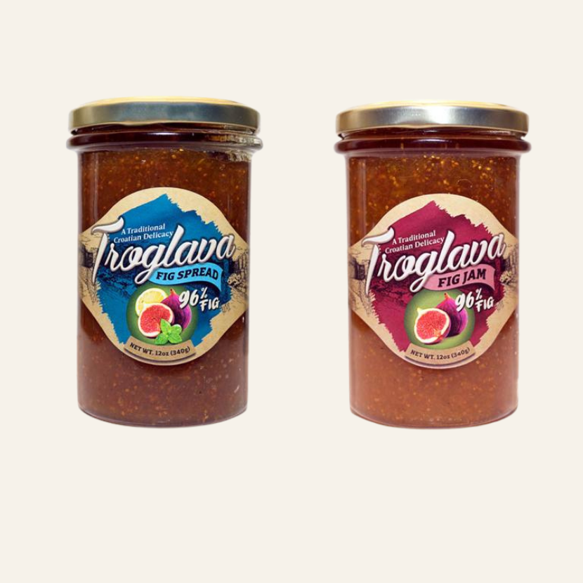 Croatian Fig Jam/Spread Combo | 96% Fig | Troglava | Pack of 2